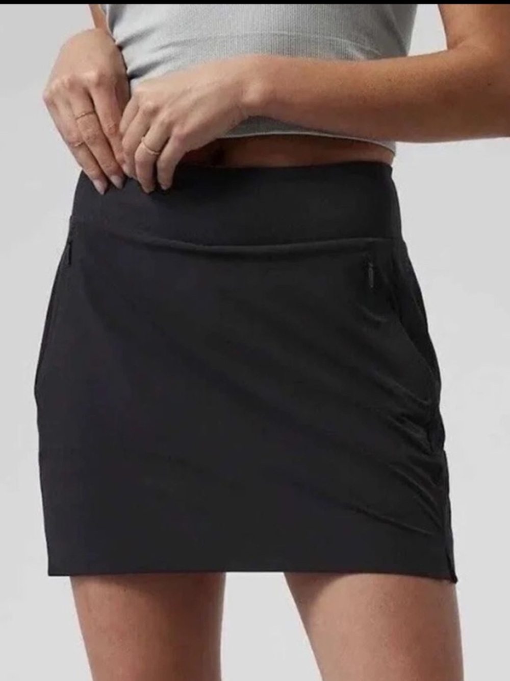 Athleta Womens SoHo Skort Size 4 Black Shorts Pockets Tennis Casual Errands